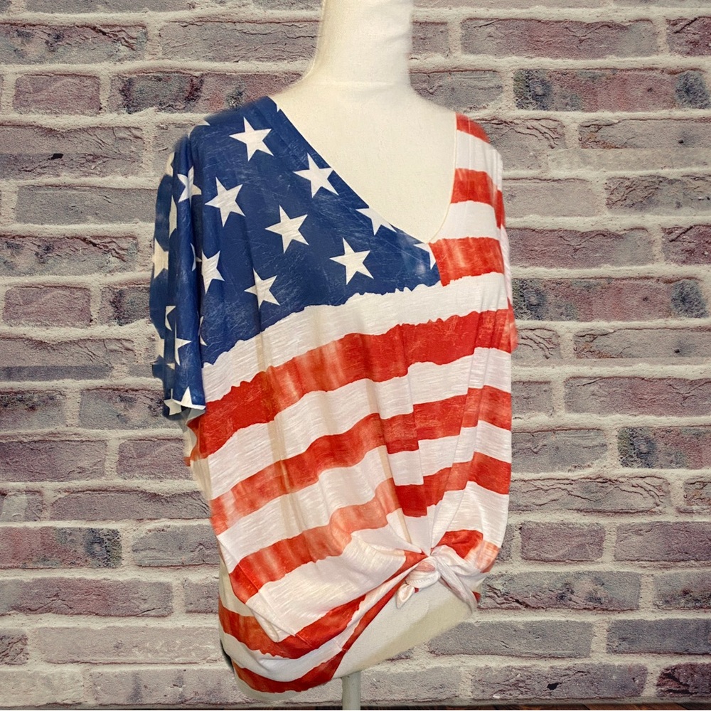 Signature Studio American Flag Top FROM CATO in SIZE XLarge LIKE NEW - Picture 4 of 16